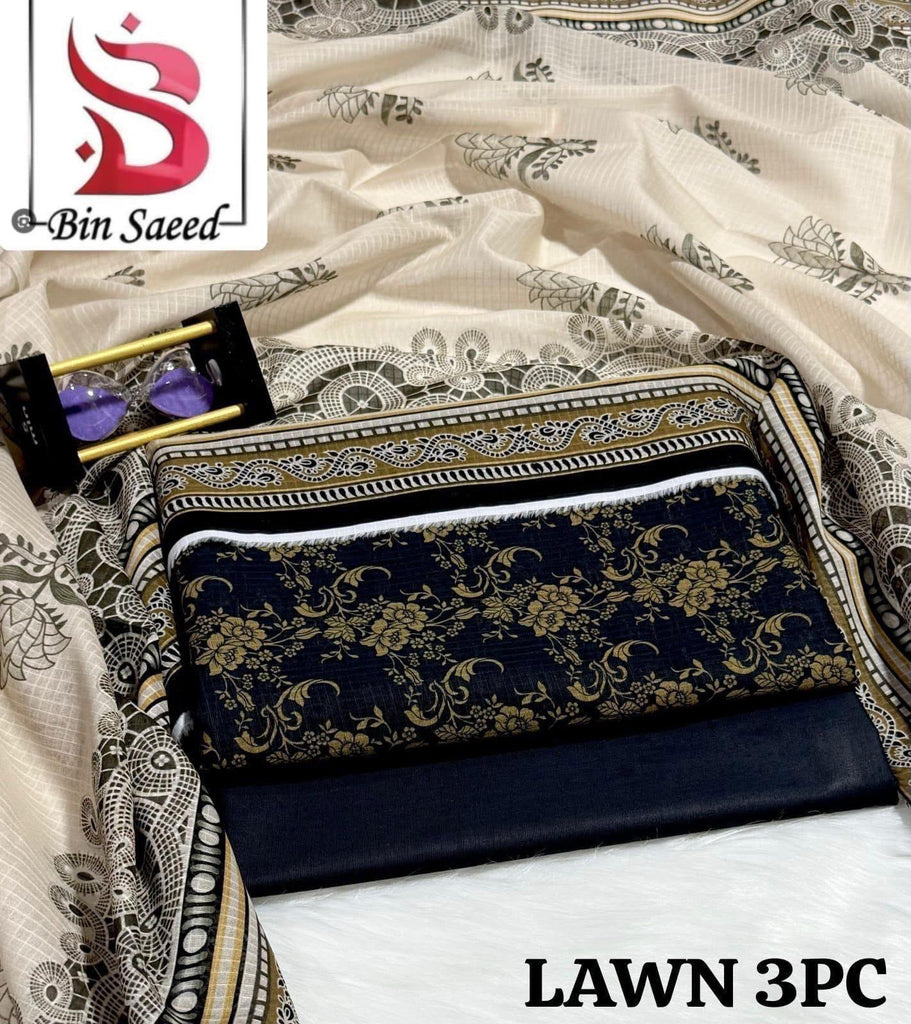 Bin Saeed 3 Piece Printed Lawn Suit