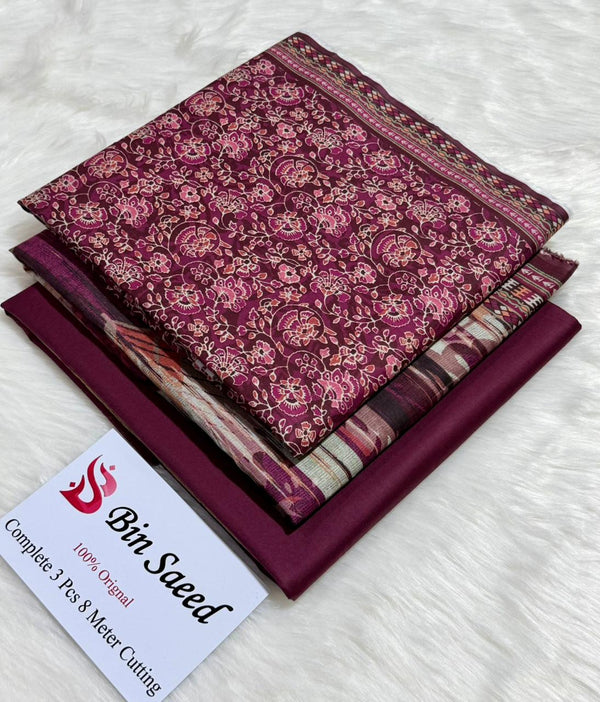 Bin Saeed 3 Piece Lawn Suit  Signature Collection