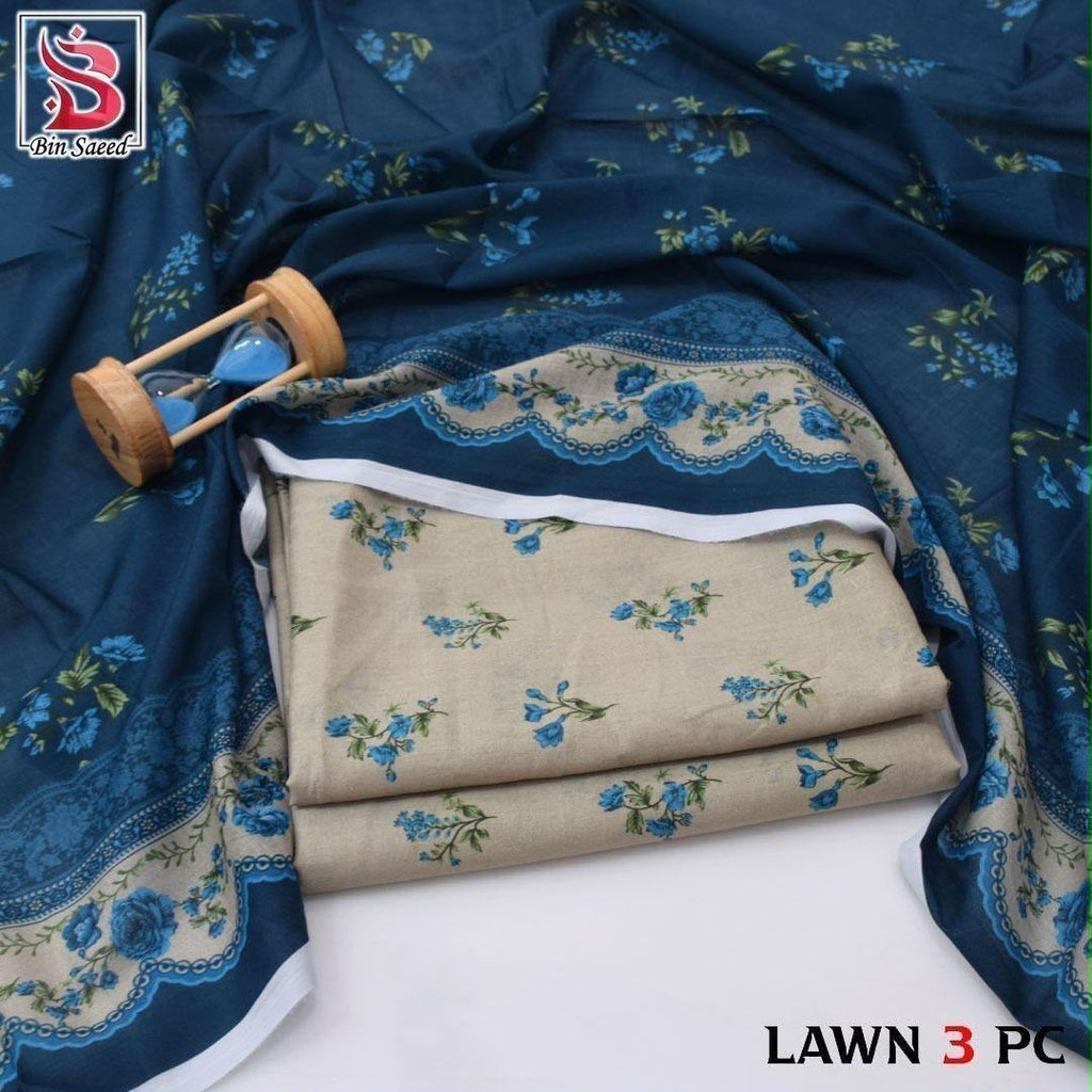 Bin Saeed 3 Piece Printed Lawn Suit