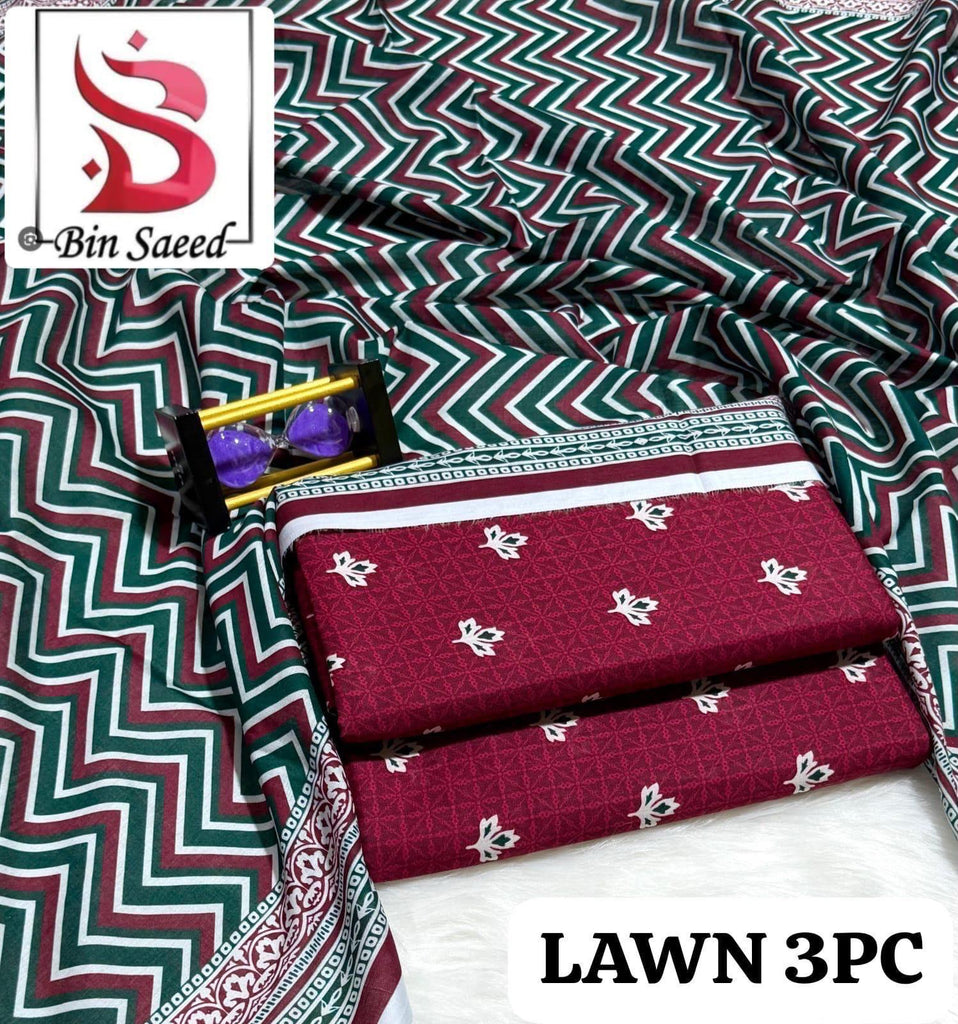 Bin Saeed 3 Piece Printed Lawn Suit